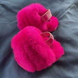 UGG Hot Pink Fluff Yeah Slippers Toddler Small Sz 0/1 BNWOT